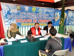 Terjaring Operasi Zebra, 32 Pengendara Sidang Ditempat