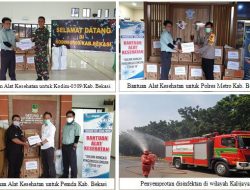 Peduli Covid-19, Fajar Paper Salurkan Sejumlah Alat Kesehatan di Kabupaten Bekasi