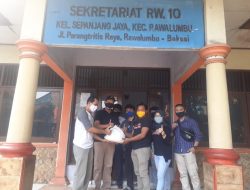 Rukun Jurnalis Bekasi Bagi-bagi Paket Sembako