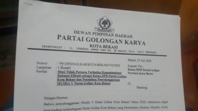Seluruh Ketua PK dan PL Kecam Oknum DPD Golkar Pemalsu Tandatangan Mosi Tidak Percaya
