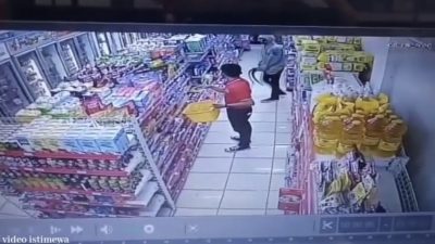 Viral, Rampok Bercelurit Satroni Minimarket di Bekasi