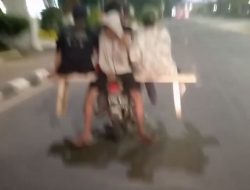 Viral Video Remaja Bonceng Lima Gunakan Sepeda Motor di Jalan Ahmad Yani