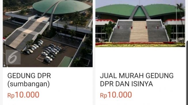 Nyusahain Rakyat, Gedung DPR dan Isinya Dijual Murah, Mulai Rp 5.000