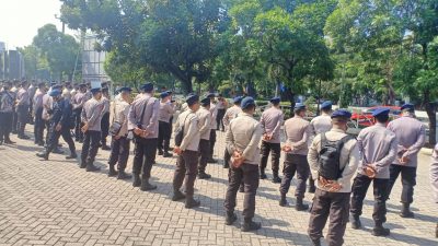 Hari Ini, Ribuan Personel Aparat Gabungan di Bekasi Bersiaga Antisipasi Aksi Demo Gabungan Mahasiswa dan Buruh