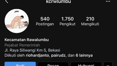 OMG! Dua Hari Profil Instagram Kecamatan Rawalumbu Masih Gambar Orang ML