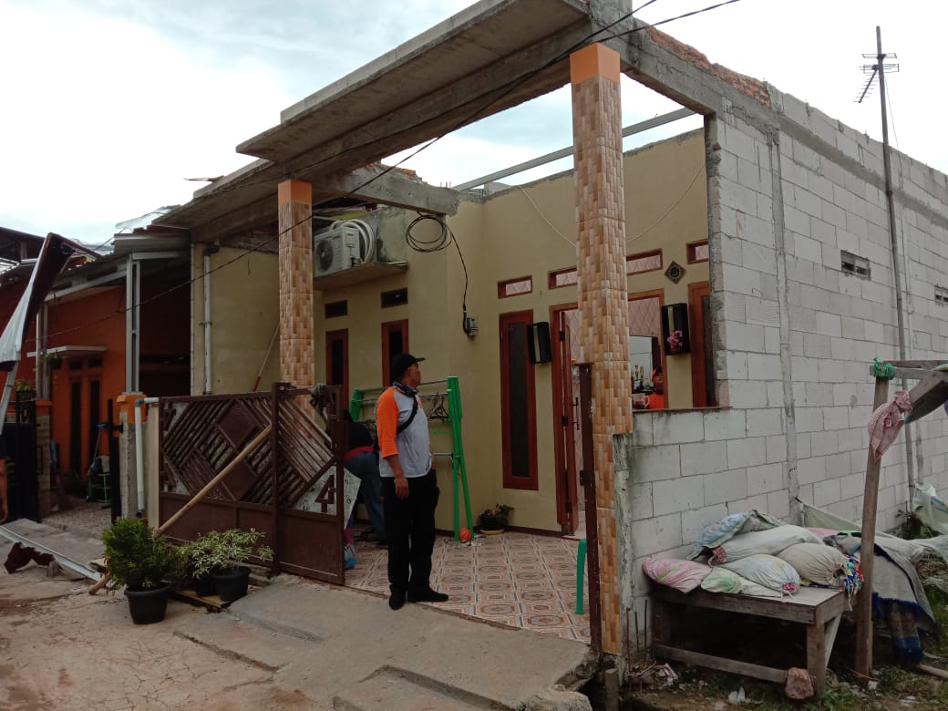 Rumah Warga Yang Tersapu Angin Puting Beliung