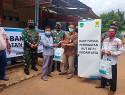 Sambut HUT ke-71 Kodam Jaya, PLN UP3 Bekasi Gandeng Kodim Berikan 300 Paket Sembako ke Warga Bantar Gebang