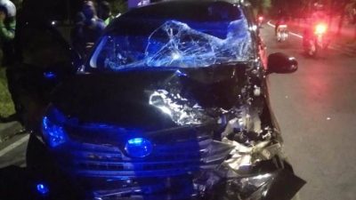 Kendaraan pelaku di Jalan I Gusti Ngurah Rai, Bekasi Barat, Kota Bekasi, Sabtu (26/12/2020). Foto: (Ist)