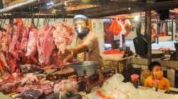 Ilustrasi pedagang daging