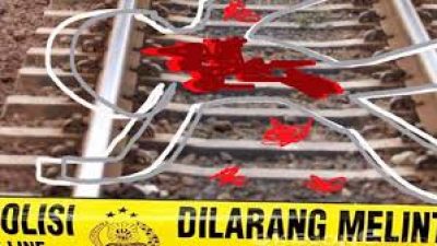 Ilustrasi orang ditabrak kereta