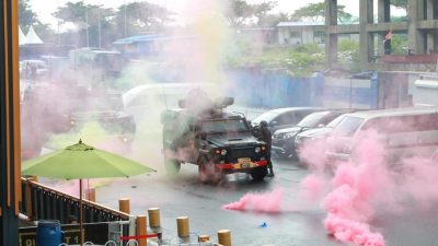 Latihan Brimob di Distrik 1 Meikarta. Foto: (Ist)