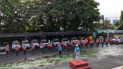 Apel Gelar Peralatan dan Pasukan PLN UP3 Bekasi, Senin (8/2/2021). Foto: Gobekasi.id