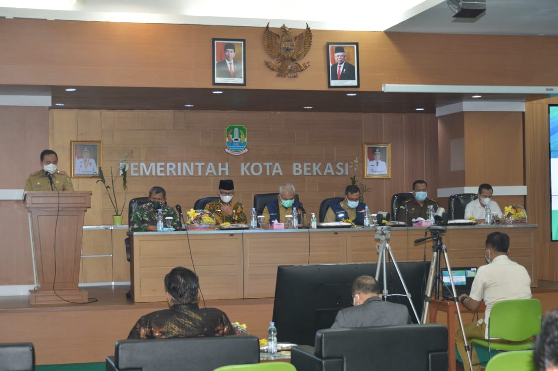 Wali Kota Bekasi Rahmat Effendi saat membuka musrenbang RKPD Tahun 2022