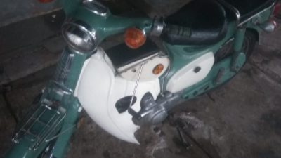 Sepeda motor antik Honda C70 yang dicuri pelaku Sahrul. Foto: Dok.Polisi