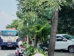 Sopir Mengantuk, Mobil Antar-Jemput Karyawan Terposok di Jalan Ahmad Yani