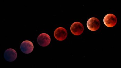 Ilustrasi gerhana bulan total