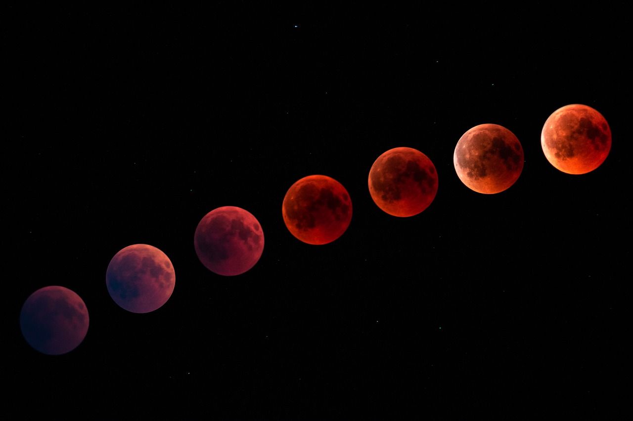 Ilustrasi gerhana bulan total