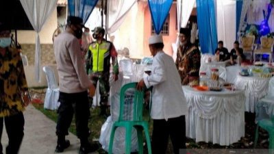 Pesta pernikahan dibubarkan satgas Covid-19 Bekasi. Foto: Ist/Gobekasi.id