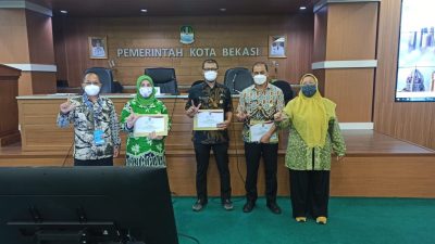 Sekretaris Daerah Kota Bekasi, Reny Hendrawati membuka agenda kegiatan Model Pemetaan Kerja Sama Daerah Motekar di Aula Nonton Sonthanie, Kamis (24/6/2021). Foto: Ist/Gobekasi.id