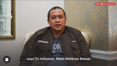Tangkapan layar video Wakil Wali Kota Bekasi Tri Adhianto Tjahyono mengumumkan dirinya terkonfirmasi covid-19 melalui medsos pribadinya