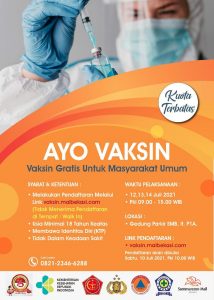 Selebaran informasi vaksinasi covid-19 di Summarecon Bekasi