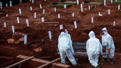 pemakaman pasien covid-19 dengan prokes