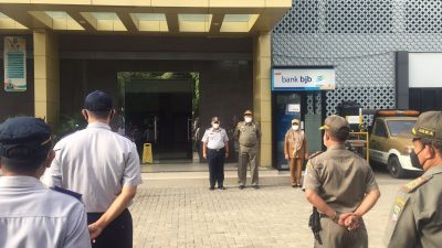 apel pagi di Mako Satpol PP Kota Bekasi