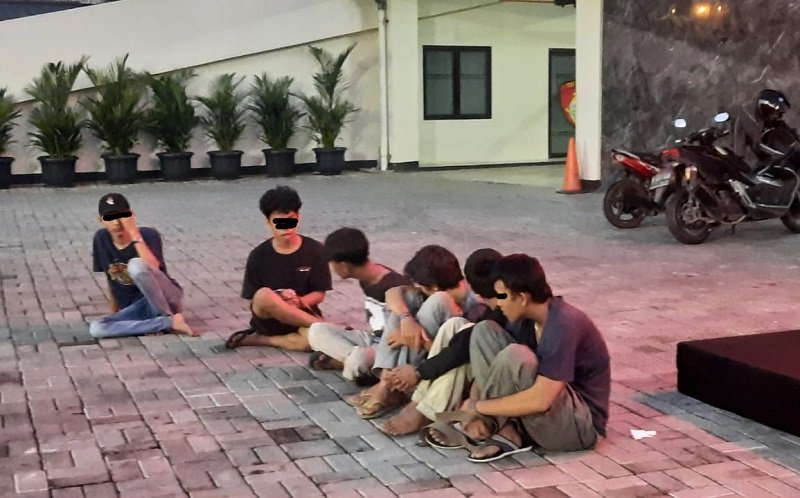 Enam remaja diamankan polisi saat hendak tawuran di jalan i gusti ngurah rai