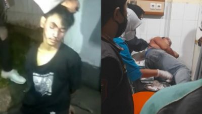 Screnshoot pelaku begal (kiri) dan korban ojol (kanan)