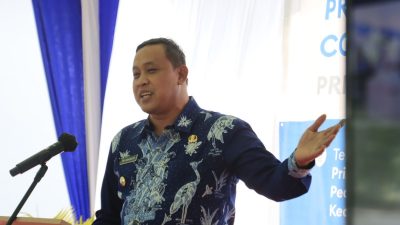 Plt Wali Kota Bekasi Tri Adhianto saat membuka acara CSR Rumah Sakit Primaya Bekasi Barat