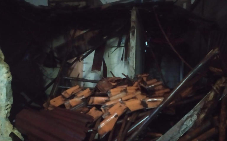 Kondisi rumah warga Pondok Gede Roboh