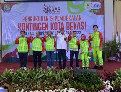 KONI Kota Bakasi Lakukan Pengukuhan dan Pembekalan Kontigen Jelang Porprov XIV Jabar 2022