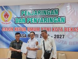 Hari Pertama Pembukaan Pendaftaran Ketum KONI Kota Bekasi, Ada 5 Bacalon Ambil Formulir