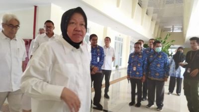 Mensos Risma di Rusun Bekasi.