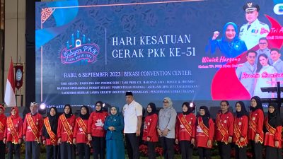 Puncak Hari Kesatuan Gerak Ke-51 PKK Kota Bekasi Sukses Digelar