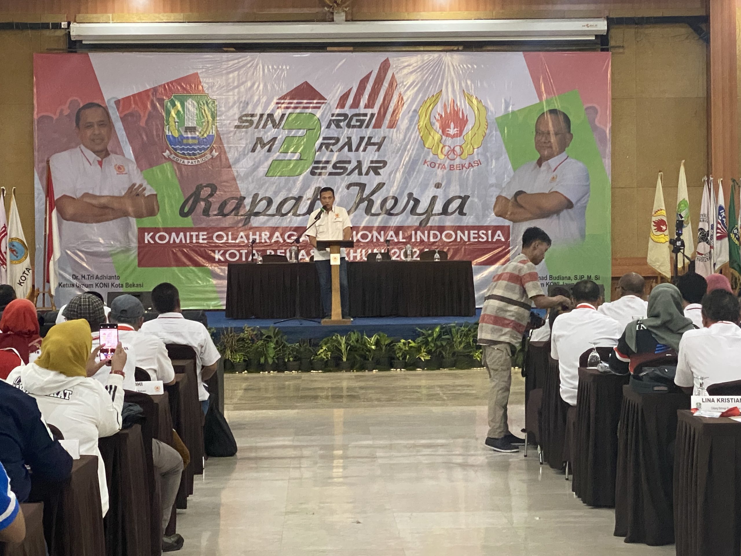 Ketua Pelaksana Raker KONI Kota Bekasi, Lian Amigo. Foto : Gobekasi.id