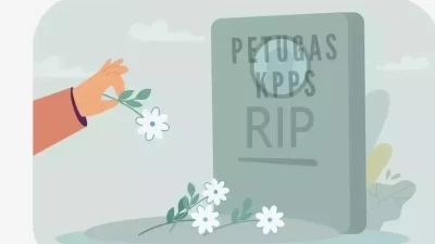 Ilustrasi RIP petugas KPPS