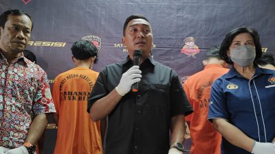 Polres Metro Bekasi Kota menangkap sembilan dari ratusan orang yang terlibat tawuran di Bojong Menteng. Foto: Ist