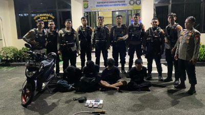 Tim Presisi Polres Metro Bekasi Kota Tangkap 4 Terduga Begal di Bekasi Utara