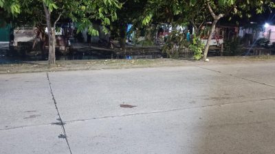 Lokasi berdarah tawuran pelajar di Bekasi. Foto: Ishal/Gobekasi.id
