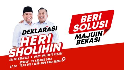 Heri – Sholihin Siap Deklarasi untuk Maju pada Pilkada Kota Bekasi
