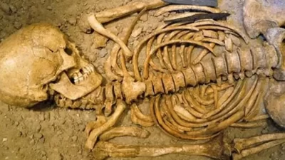 Ilustrasi temuan tengkorak manusia