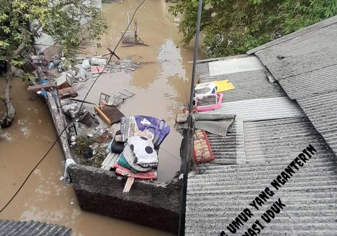 Banjir di Teluk Pucung Bekasi Utara