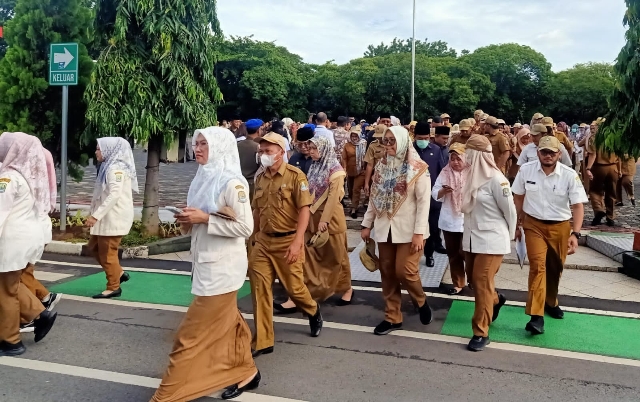 Kota Bekasi - PPPK dan PNS di lingkungan Pemerintah Kota Bekasi. Foto: Radar Bekasi