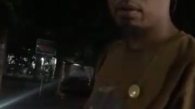 Tampang terduga pelaku yang diduga melakukan tindakan pelecehan seksual kepada pemotor wanita di Bekasi Timur.