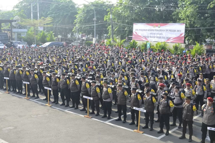 Ribuan personel Polres Metro Bekasi Kota bakal mengamankan TPS di Pilkada 2024.