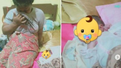 Kolase Foto Instagram @undercover.idBayi tertahan di Bidan