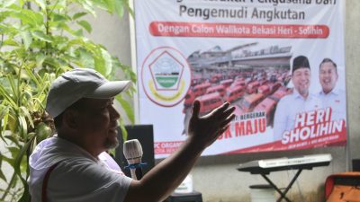 Calon Wali Kota Bekasi Heri Koswara dalam acara deklarasi Organda. Foto: Ist
