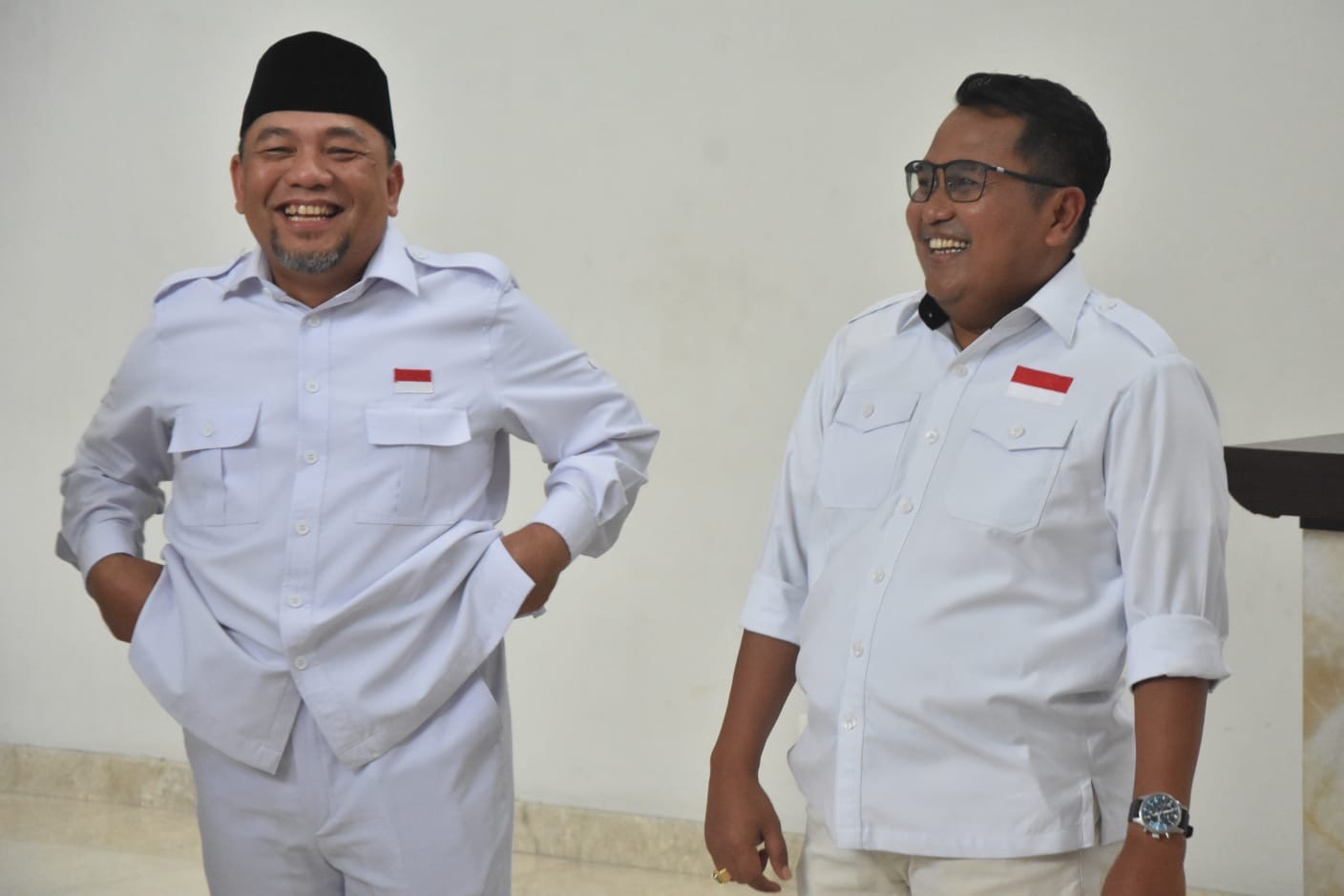 Calon Wali Kota dan Wakil Wali Kota Bekasi Heri Koswara - Sholihin siap dalam debat pamungkas. Foto: Ist