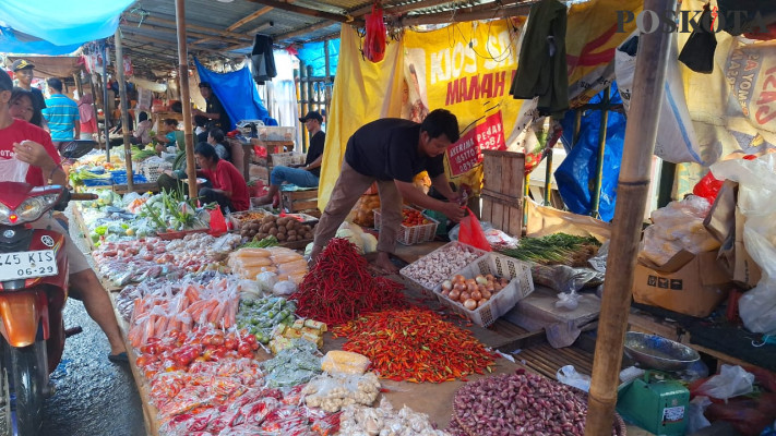 Pedagang Sayur Mayur di Pasar Baru bekasi. Foto: Ist